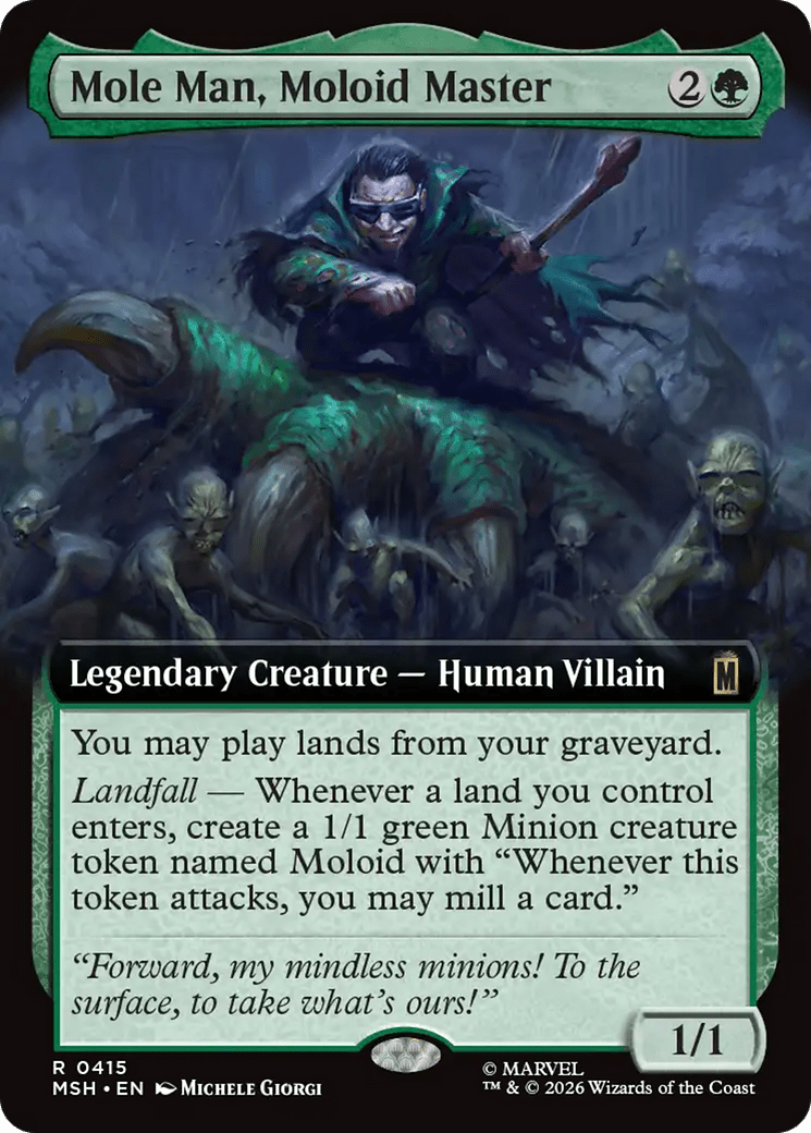 Mole Man, Moloid Master (Extended Art) [Marvel Super Heroes] MTG Single Magic: The Gathering  | Multizone: Comics And Games