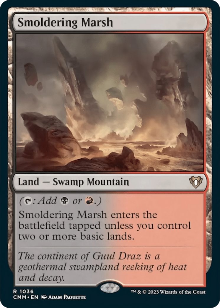 Smoldering Marsh [Commander Masters] MTG Single Magic: The Gathering  | Multizone: Comics And Games