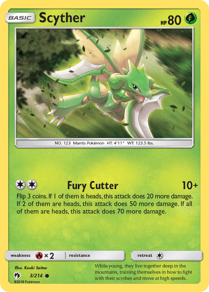 Scyther (3/214) [Sun & Moon: Lost Thunder] Pokemon Single Pokémon  | Multizone: Comics And Games