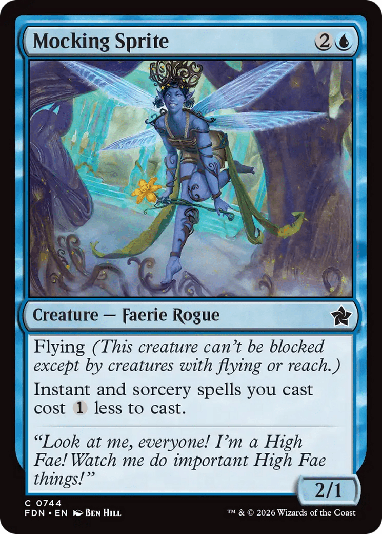 Mocking Sprite (0744) [Foundations] MTG Single Magic: The Gathering  | Multizone: Comics And Games
