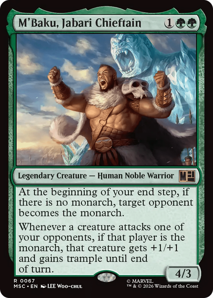 M'Baku, Jabari Chieftain (Surge Foil) [Marvel Super Heroes Commander] MTG Single Magic: The Gathering  | Multizone: Comics And Games