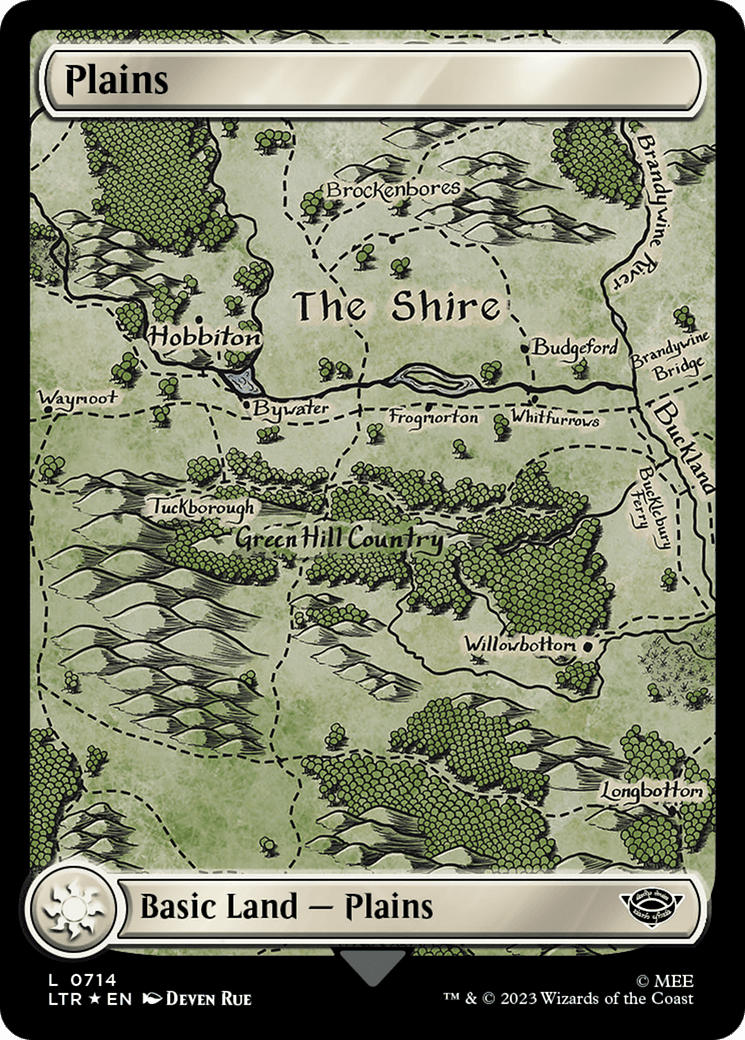 Plains (0714) (Surge Foil) [The Lord of the Rings: Tales of Middle-Earth] MTG Single Magic: The Gathering  | Multizone: Comics And Games