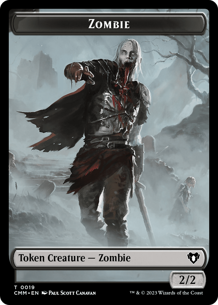 Zombie (0019) // Kor Soldier Double-Sided Token [Commander Masters Tokens] MTG Single Magic: The Gathering  | Multizone: Comics And Games