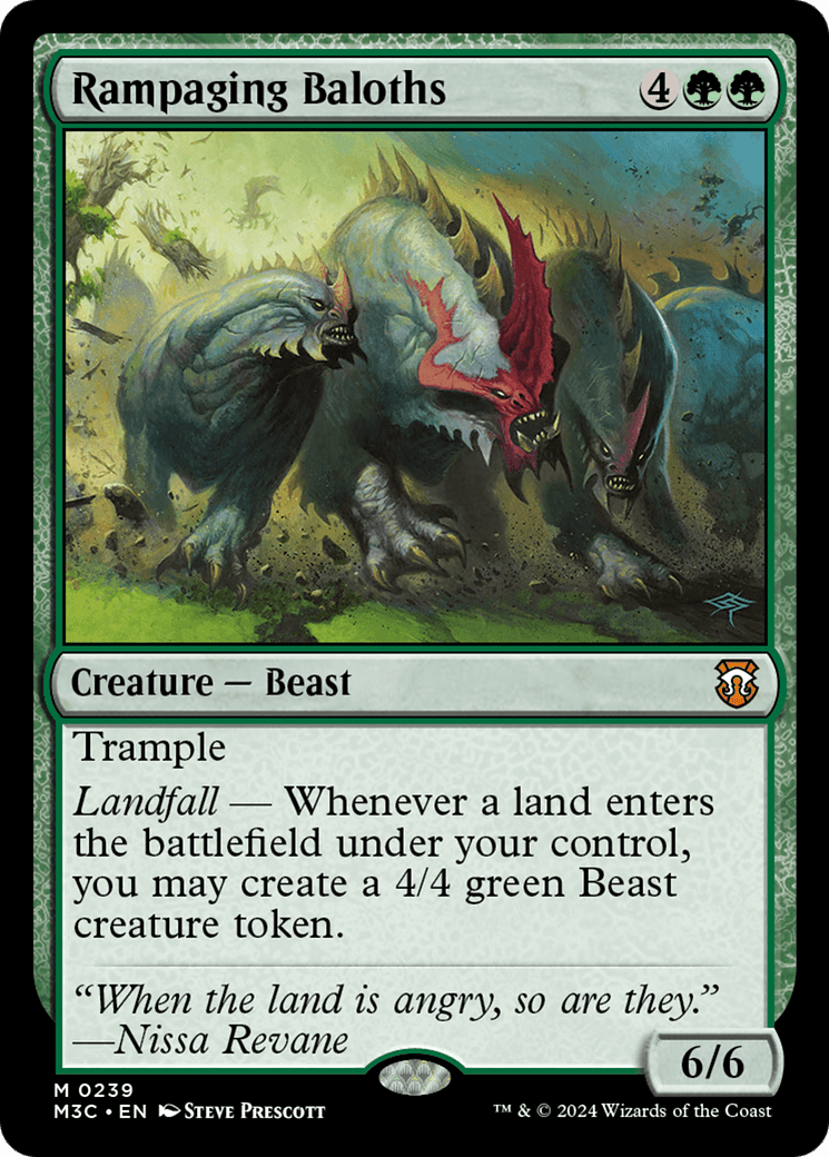 Rampaging Baloths (Ripple Foil) [Modern Horizons 3 Commander] MTG Single Magic: The Gathering  | Multizone: Comics And Games