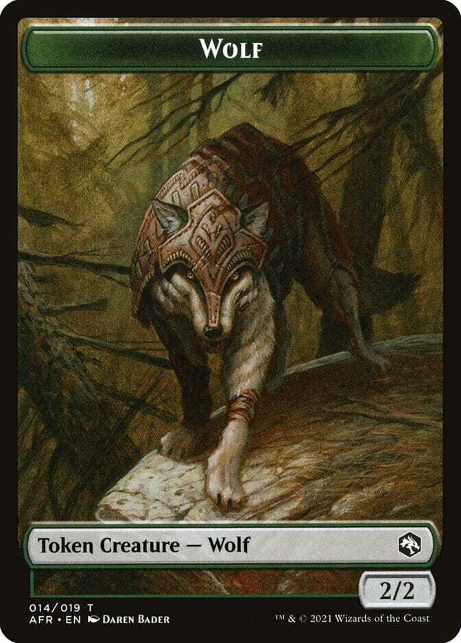 Wolf // Angel Double-Sided Token [Dungeons & Dragons: Adventures in the Forgotten Realms Tokens] MTG Single Magic: The Gathering  | Multizone: Comics And Games