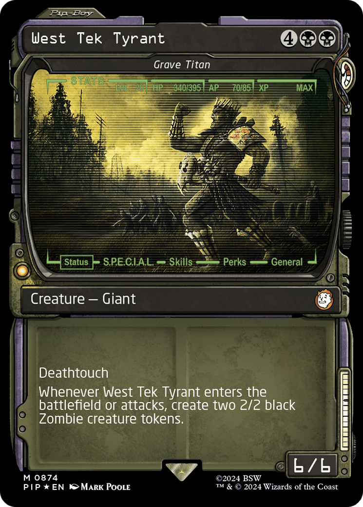West Tek Tyrant - Grave Titan (Showcase) (Surge Foil) [Fallout] MTG Single Magic: The Gathering  | Multizone: Comics And Games