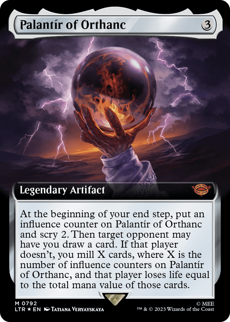 Palantir of Orthanc (Extended Art) (Surge Foil) [The Lord of the Rings: Tales of Middle-Earth] MTG Single Magic: The Gathering  | Multizone: Comics And Games