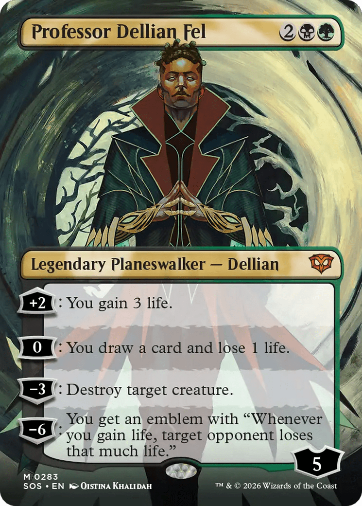 Professor Dellian Fel (Borderless) [Secrets of Strixhaven] MTG Single Magic: The Gathering  | Multizone: Comics And Games