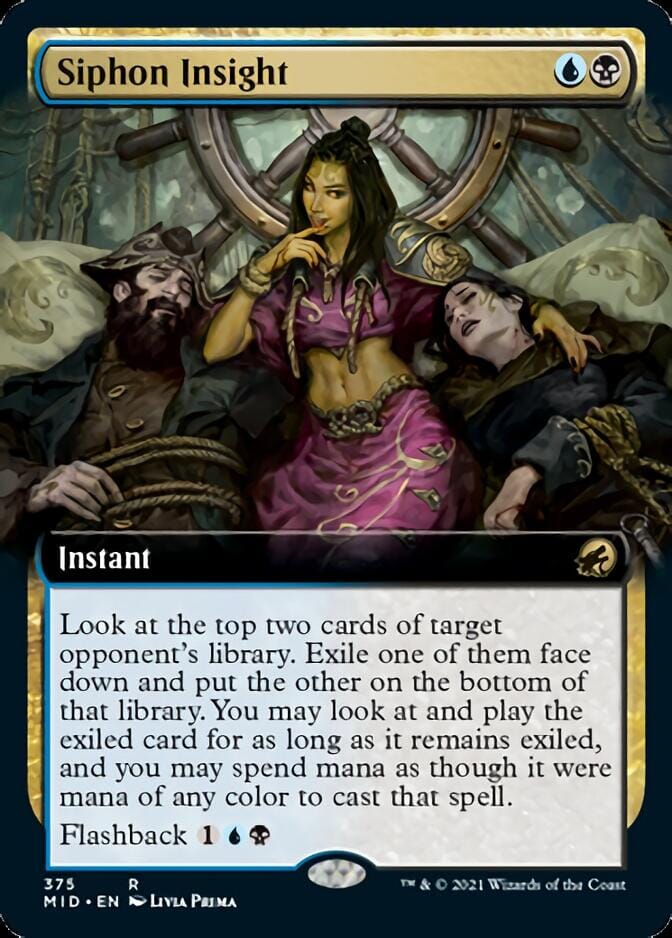 Siphon Insight (Extended Art) [Innistrad: Midnight Hunt] MTG Single Magic: The Gathering  | Multizone: Comics And Games