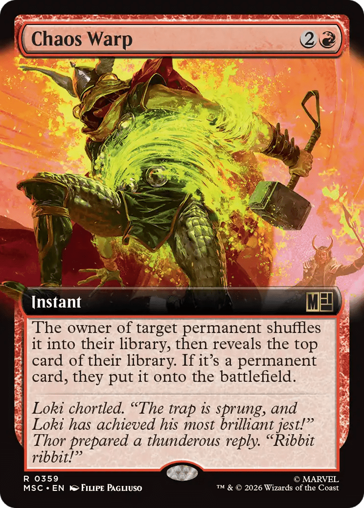 Chaos Warp (Extended Art) [Marvel Super Heroes Commander] MTG Single Magic: The Gathering  | Multizone: Comics And Games