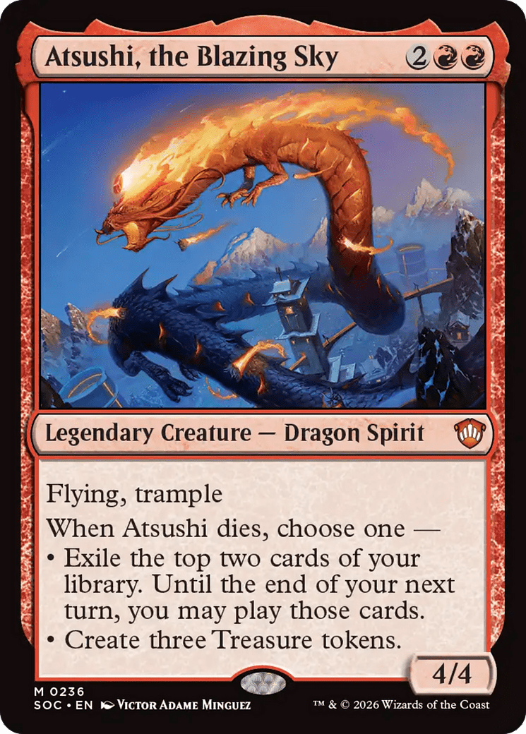 Atsushi, the Blazing Sky [Secrets of Strixhaven Commander] MTG Single Magic: The Gathering  | Multizone: Comics And Games