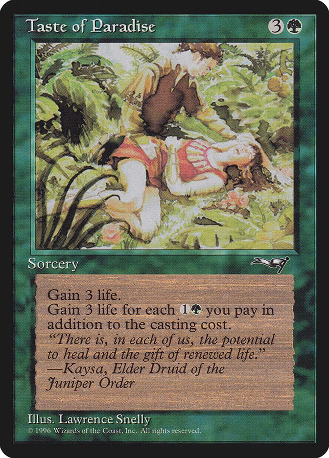 Taste of Paradise (Red Attire) [Alliances] MTG Single Magic: The Gathering  | Multizone: Comics And Games
