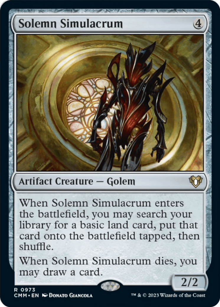 Solemn Simulacrum [Commander Masters] MTG Single Magic: The Gathering  | Multizone: Comics And Games