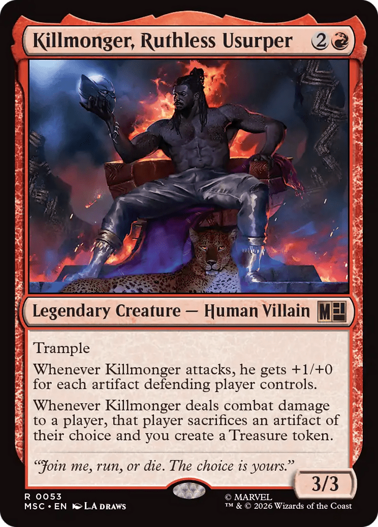 Killmonger, Ruthless Usurper [Marvel Super Heroes Commander] MTG Single Magic: The Gathering  | Multizone: Comics And Games