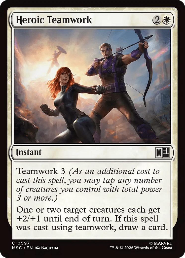 Heroic Teamwork [Marvel Super Heroes Commander] MTG Single Magic: The Gathering  | Multizone: Comics And Games
