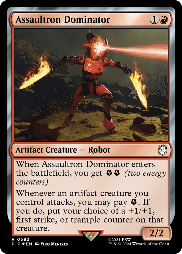 Assaultron Dominator (Surge Foil) [Fallout] MTG Single Magic: The Gathering  | Multizone: Comics And Games