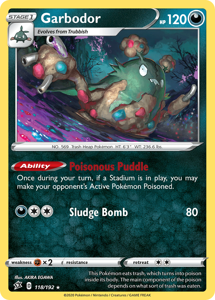 Garbodor (118/192) [Sword & Shield: Rebel Clash] Pokemon Single Pokémon  | Multizone: Comics And Games