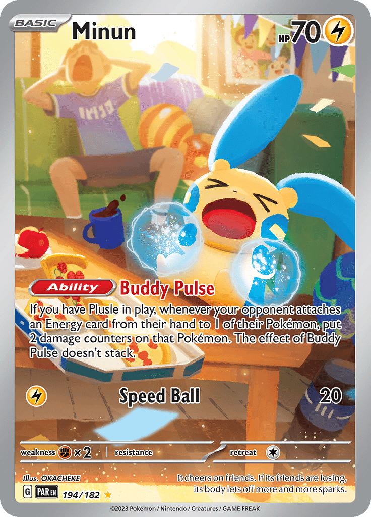 Minun (194/182) [Scarlet & Violet: Paradox Rift] Pokemon Single Pokémon  | Multizone: Comics And Games