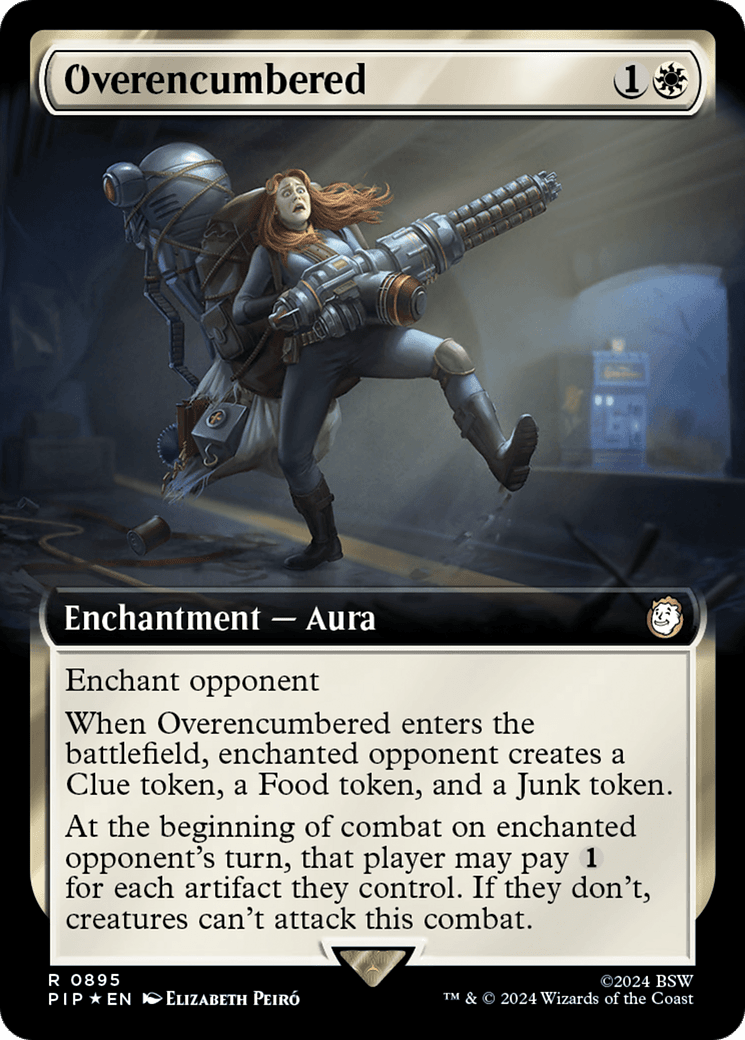 Overencumbered (Extended Art) (Surge Foil) [Fallout] MTG Single Magic: The Gathering  | Multizone: Comics And Games