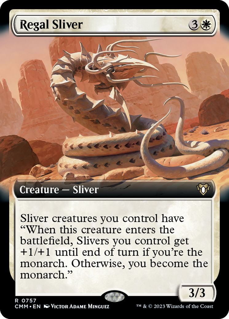 Regal Sliver (Extended Art) [Commander Masters] MTG Single Magic: The Gathering  | Multizone: Comics And Games