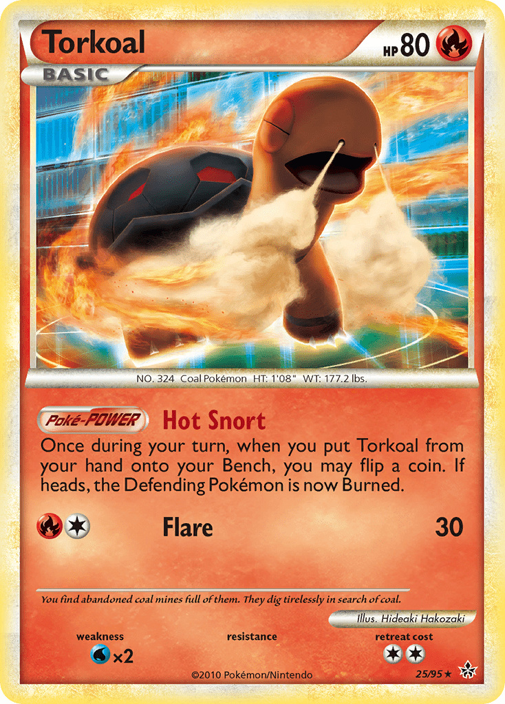 Torkoal (25/95) [HeartGold & SoulSilver: Unleashed] Pokemon Single Pokémon  | Multizone: Comics And Games