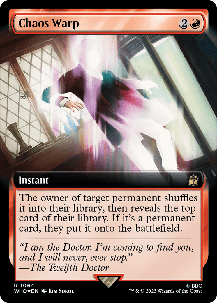 Chaos Warp (Extended Art) (Surge Foil) [Doctor Who] MTG Single Magic: The Gathering  | Multizone: Comics And Games
