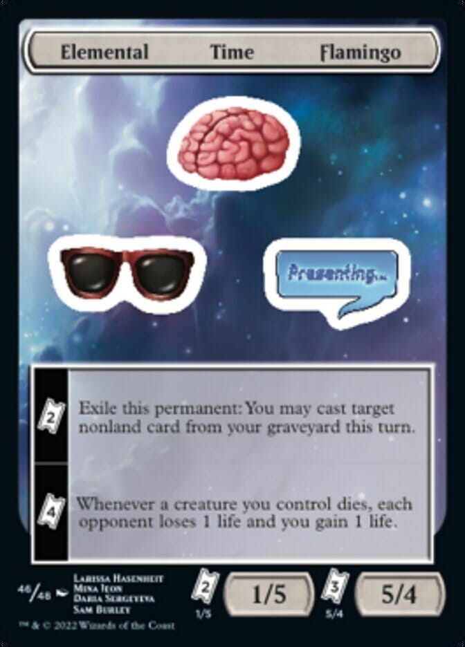 Elemental Time Flamingo [Unfinity Stickers] MTG Single Magic: The Gathering  | Multizone: Comics And Games