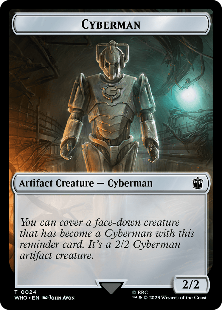 Soldier // Cyberman Double-Sided Token [Doctor Who Tokens] MTG Single Magic: The Gathering  | Multizone: Comics And Games