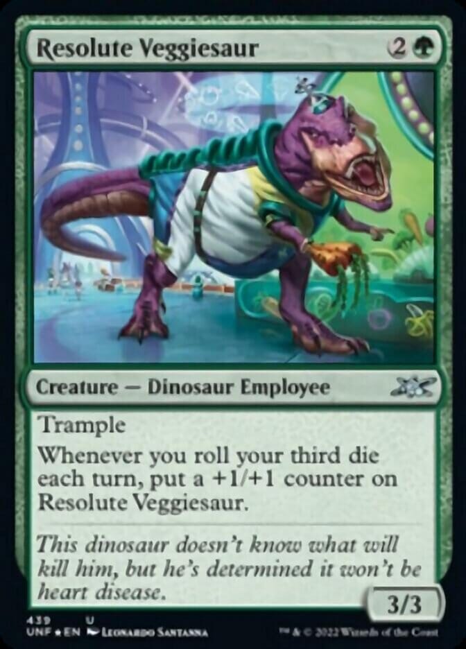 Resolute Veggiesaur (Galaxy Foil) [Unfinity] MTG Single Magic: The Gathering  | Multizone: Comics And Games