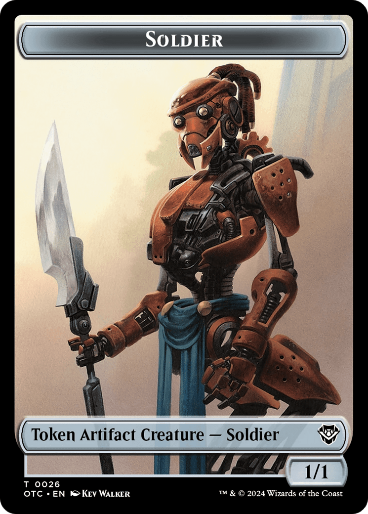 Elemental (0014) // Soldier (0026) Double-Sided Token [Outlaws of Thunder Junction Commander Tokens] MTG Single Magic: The Gathering  | Multizone: Comics And Games