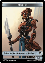 Elemental (0014) // Soldier (0026) Double-Sided Token [Outlaws of Thunder Junction Commander Tokens] MTG Single Magic: The Gathering  | Multizone: Comics And Games