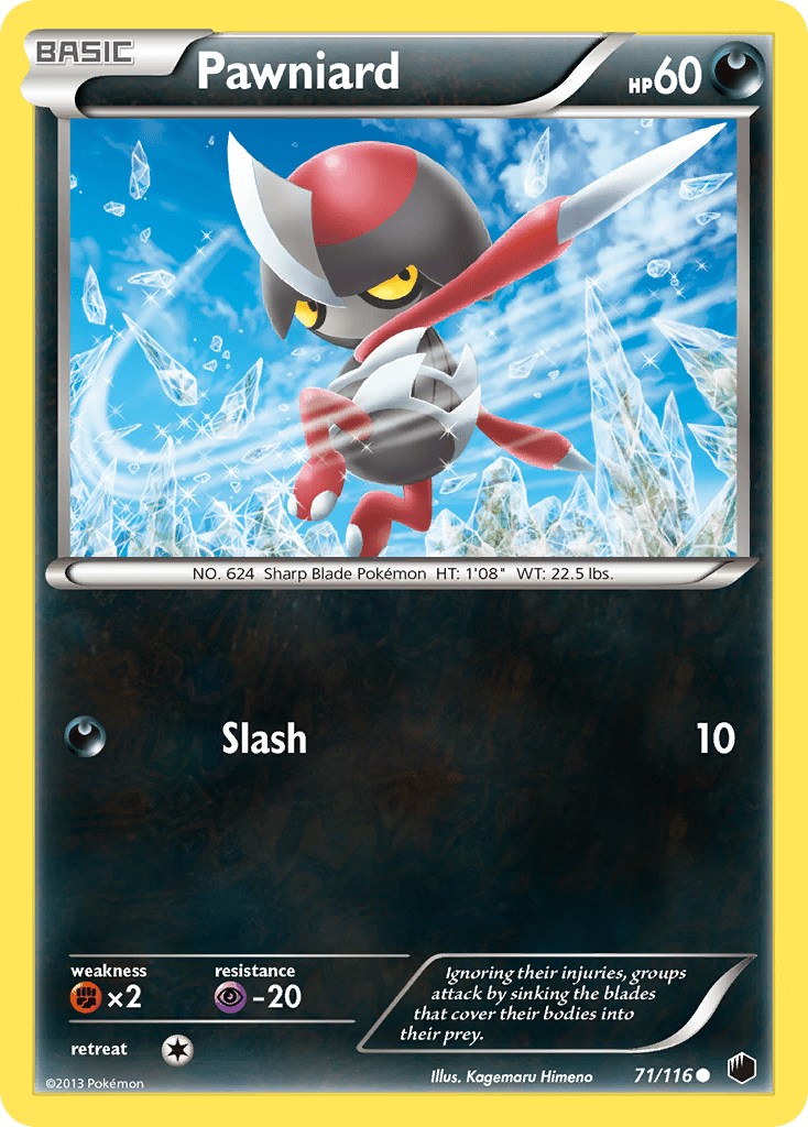 Pawniard (71/116) [Black & White: Plasma Freeze] Pokemon Single Pokémon  | Multizone: Comics And Games