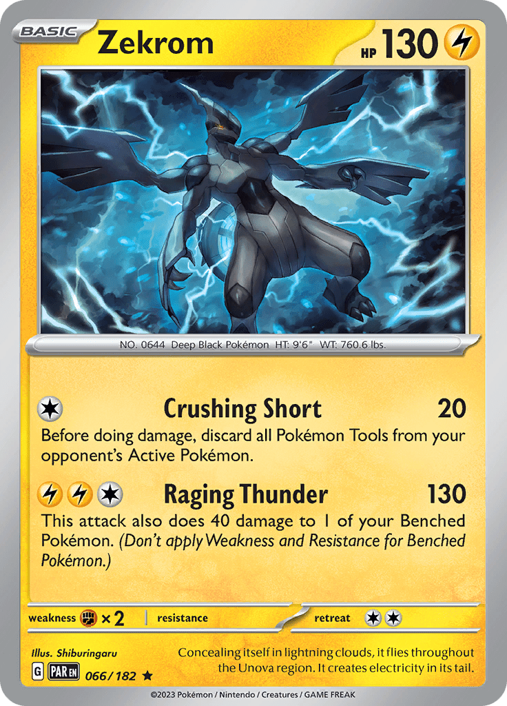 Zekrom (066/182) [Scarlet & Violet: Paradox Rift] Pokemon Single Pokémon  | Multizone: Comics And Games