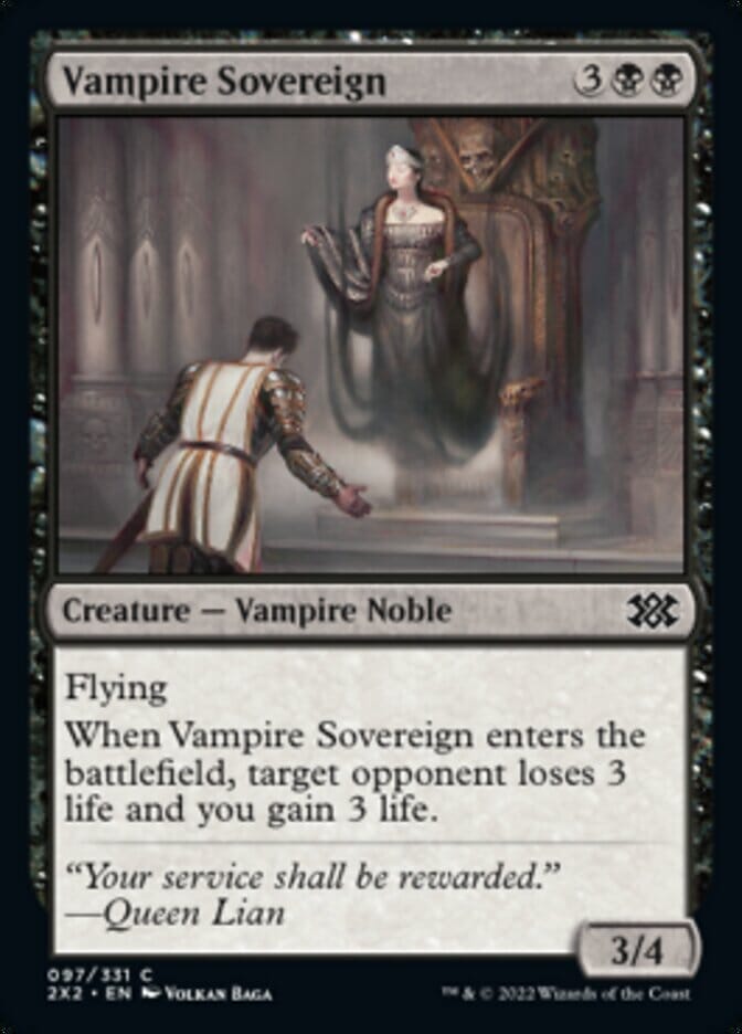 Vampire Sovereign [Double Masters 2022] MTG Single Magic: The Gathering  | Multizone: Comics And Games