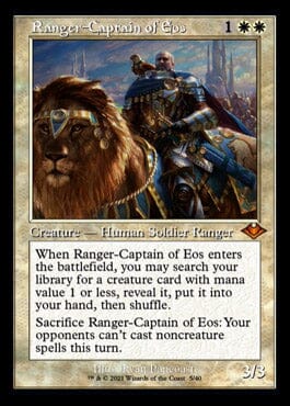Ranger-Captain of Eos (Retro Foil Etched) [Modern Horizons] MTG Single Magic: The Gathering  | Multizone: Comics And Games