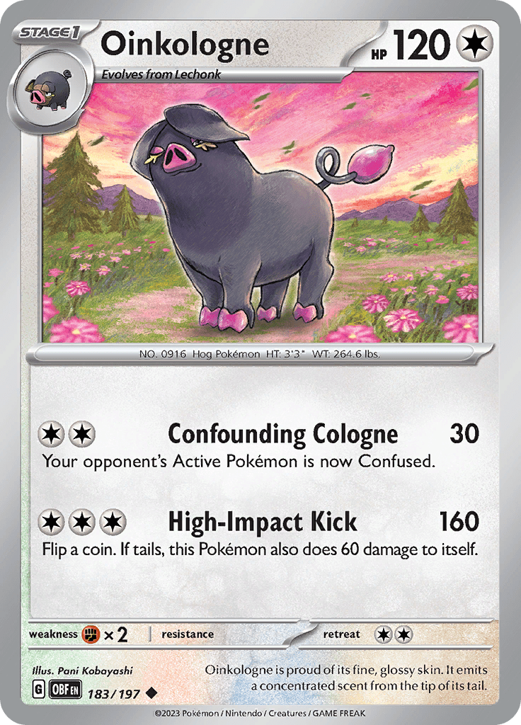 Oinkologne (183/197) [Scarlet & Violet: Obsidian Flames] Pokemon Single Pokémon  | Multizone: Comics And Games