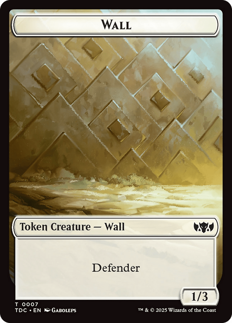 Insect (0023) // Wall Double-Sided Token [Tarkir: Dragonstorm Commander Tokens] MTG Single Magic: The Gathering  | Multizone: Comics And Games