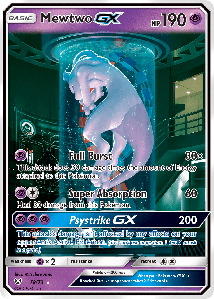 Mewtwo GX (78/73) [Sun & Moon: Shining Legends] Pokemon Single Pokémon  | Multizone: Comics And Games