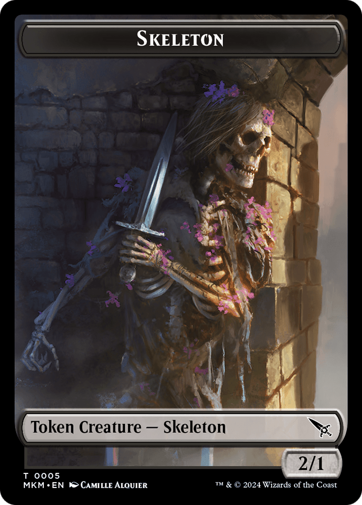Detective // Skeleton Double-Sided Token [Murders at Karlov Manor Tokens] MTG Single Magic: The Gathering  | Multizone: Comics And Games