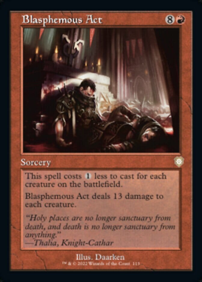 Blasphemous Act (Retro) [The Brothers' War Commander] MTG Single Magic: The Gathering  | Multizone: Comics And Games