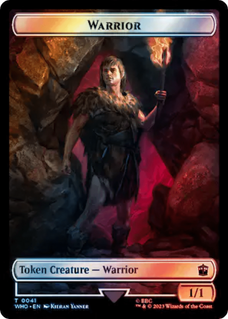 Warrior // Clue (0053) Double-Sided Token (Surge Foil) [Doctor Who Tokens] MTG Single Magic: The Gathering  | Multizone: Comics And Games