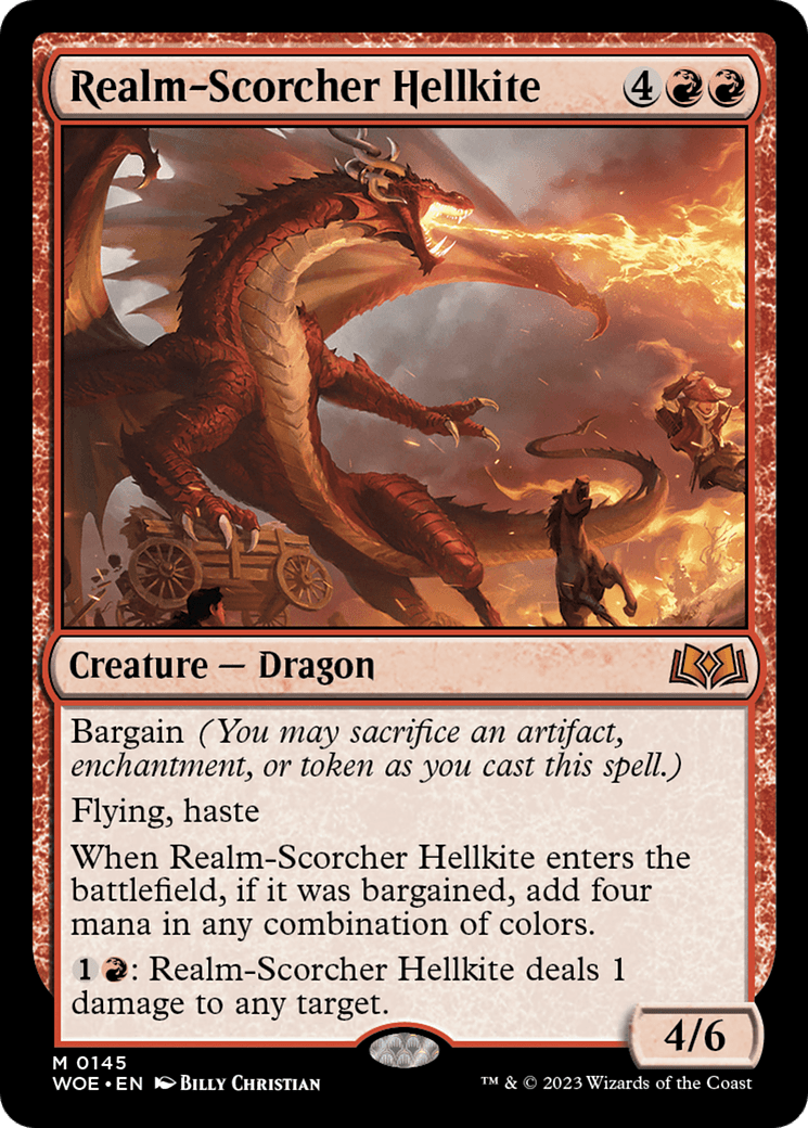 Realm-Scorcher Hellkite [Wilds of Eldraine] MTG Single Magic: The Gathering  | Multizone: Comics And Games