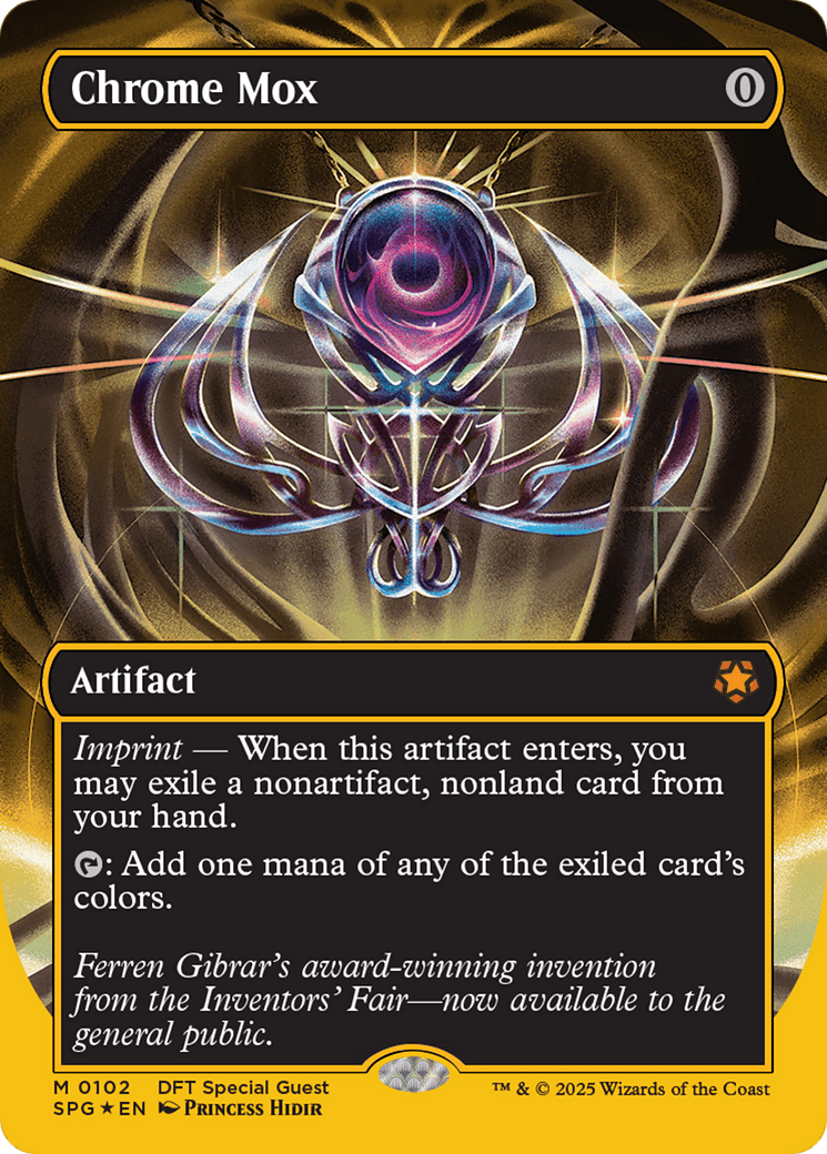 Chrome Mox (Borderless) (First-Place Foil) [Aetherdrift Special Guests] MTG Single Magic: The Gathering  | Multizone: Comics And Games