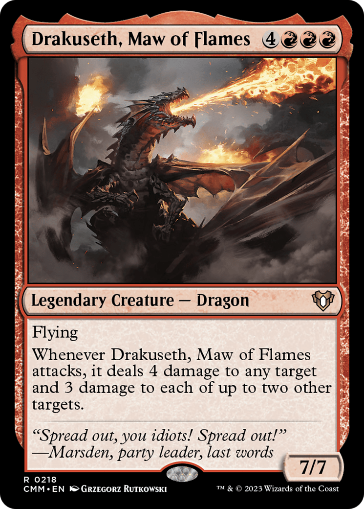 Drakuseth, Maw of Flames [Commander Masters] MTG Single Magic: The Gathering  | Multizone: Comics And Games