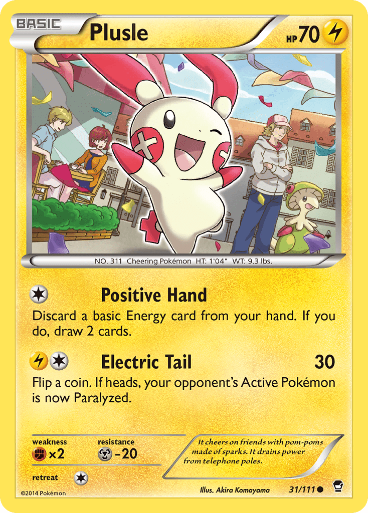 Plusle (31/111) [XY: Furious Fists] Pokemon Single Pokémon  | Multizone: Comics And Games