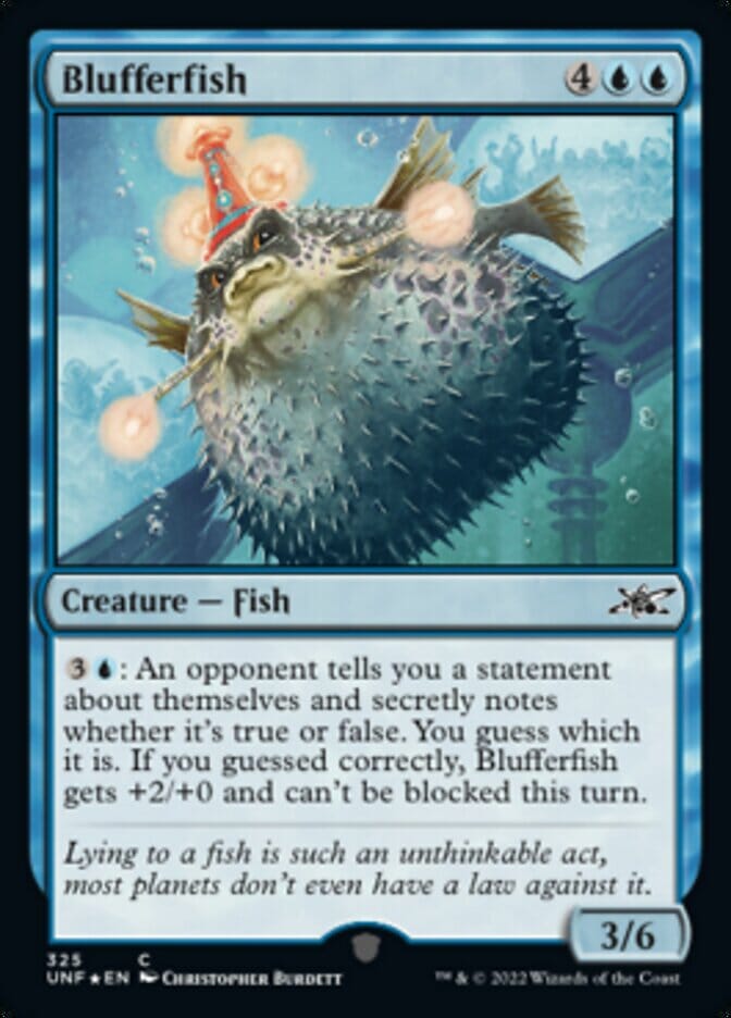 Blufferfish (Galaxy Foil) [Unfinity] MTG Single Magic: The Gathering  | Multizone: Comics And Games