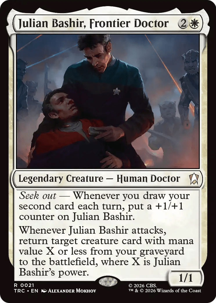 Julian Bashir, Frontier Doctor (Surge Foil) [Star Trek Commander] MTG Single Magic: The Gathering  | Multizone: Comics And Games
