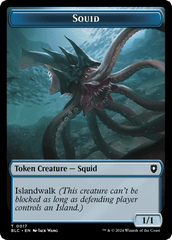 Steelburr Champion // Squid Double-Sided Token [Bloomburrow Commander Tokens] MTG Single Magic: The Gathering  | Multizone: Comics And Games