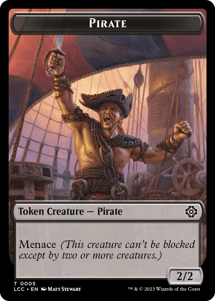 The Monarch // Pirate Double-Sided Token [The Lost Caverns of Ixalan Commander Tokens] MTG Single Magic: The Gathering  | Multizone: Comics And Games