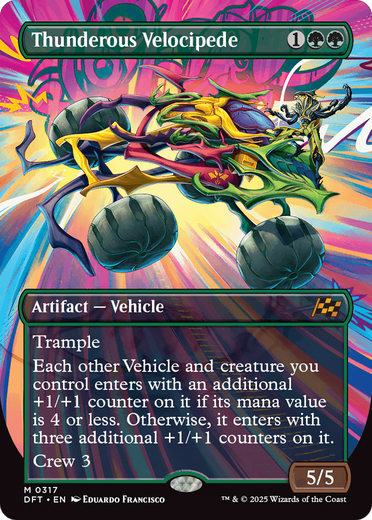 Thunderous Velocipede (Borderless) [Aetherdrift] MTG Single Magic: The Gathering  | Multizone: Comics And Games